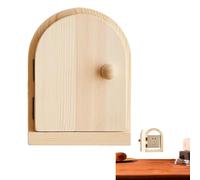 Socket Cover Wooden Wall Sockets Box Easy to Install Plug Socket Protector, Childproof Fairy Door Design for Kitchen Home Bedroom Workshop and Daily Household Safety Use