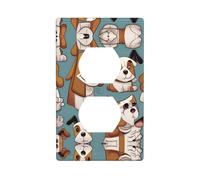 Socket Decorative Wall Plate AKGFFDS Abstract Wind Dog Collection Printing Home Decoration Flexible and Elastic for Kitchen Living Room Bedroom