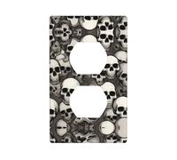 Socket Decorative Wall Plate AKGFFDS Cool Skull Head Printing Home Decoration Flexible and Elastic for Kitchen Living Room Bedroom