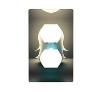 Socket Decorative Wall Plate AKGFFDS Little Ghost's Light Printing Home Decoration Flexible and Elastic for Kitchen Living Room Bedroom