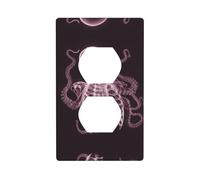 Socket Decorative Wall Plate AKGFFDS Octopus on a Skull Printing Home Decoration Flexible and Elastic for Kitchen Living Room Bedroom