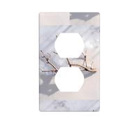 Socket Decorative Wall Plate HHGFASD Dead Branches on The Snow Pattern Home Decoration Flexible and Elastic for Kitchen Living Room Bedroom