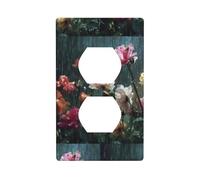 Socket Decorative Wall Plate HHGFASD Flowers in The Wind and rain Pattern Home Decoration Flexible and Elastic for Kitchen Living Room Bedroom