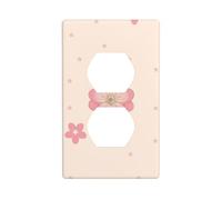 Socket Decorative Wall Plate HHGFASD Little Cherry Blossoms Pattern Home Decoration Flexible and Elastic for Kitchen Living Room Bedroom