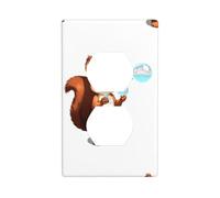 Socket Decorative Wall Plate HHGFASD Little Squirrel Playing with Bubbles Pattern Home Decoration Flexible and Elastic for Kitchen Living Room Bedroom
