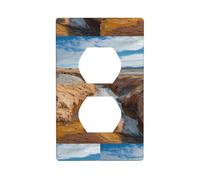 Socket Decorative Wall Plate HHGFASD Source of Water in The Desert Pattern Home Decoration Flexible and Elastic for Kitchen Living Room Bedroom