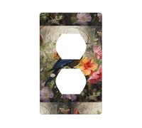 Socket Decorative Wall Plate HHGFASD Swallow in The Flowers Pattern Home Decoration Flexible and Elastic for Kitchen Living Room Bedroom