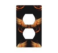 Socket Decorative Wall Plate HHGFASD The Golden Phoenix Pattern Home Decoration Flexible and Elastic for Kitchen Living Room Bedroom