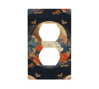 Socket Decorative Wall Plate HHGFASD The Rabbit Behind The Screen Pattern Home Decoration Flexible and Elastic for Kitchen Living Room Bedroom