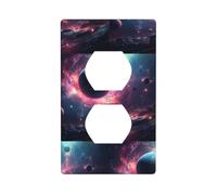 Socket Decorative Wall Plate HHGFASD The Stars are Falling. Pattern Home Decoration Flexible and Elastic for Kitchen Living Room Bedroom