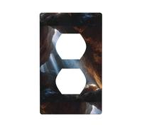 Socket Decorative Wall Plate HHGFASD The Sunshine in The cave Pattern Home Decoration Flexible and Elastic for Kitchen Living Room Bedroom