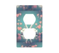 Socket Decorative Wall Plate HHGFASD The swan in Love Pattern Home Decoration Flexible and Elastic for Kitchen Living Room Bedroom