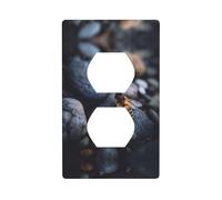 Socket Decorative Wall Plate VVXBHGR Bee on a Rock Prints Home Decoration Flexible and Elastic for Kitchen Living Room Bedroom