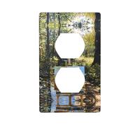 Socket Decorative Wall Plate VVXBHGR Painting Board Next to The Stream Prints Home Decoration Flexible and Elastic for Kitchen Living Room Bedroom