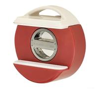 Socket Fixer with 360° Rotation and Suction Base - Punch-Free Power Strip Management Bracket - Reusable Cord Organizer for Kitchen Office - 9.5x9.5cm(Red)