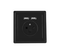 Socket Flush Mount Single 2P+Z AC-WS01-USB2-E-B