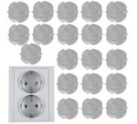 Socket Fuse, Child Lock, Socket Cover, Pack of 10 or 20, Made in EU (Transparent x 20)