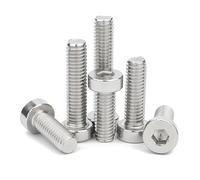Socket head screws, 5-50pcs M2 .5 M3 M4 M5 M6 M8 M10 304 A2-70 Stainless Steel Hex Hexagon Socket Thin Low Short Profile Head Cap Screw(6MM-M4X20PCS)