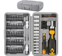 Socket Kit Screw Bit 1/4in 79pc-Handles, Flexible Extension, Torx & Tamperproof