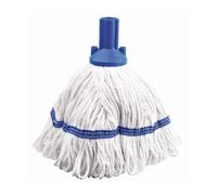 Socket Mop, Exel Revolution, Recycled Cotton and Polyester Blend, BLUE - 200g (Pack of 10)