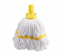 Socket Mop, Exel Revolution, Recycled Cotton and Polyester Blend, YELLOW - 200g (Pack of 10)