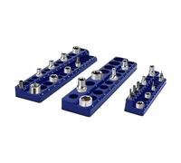 Socket Organiser Magnetic 3pc Set Holds 68 Sockets Workshop Tool