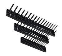 Socket Organizer Tray, 3PCS Black Socket Storage Rack 1/4in 3/8in 1/2in Durable for Auto Repairing for Toolboxes