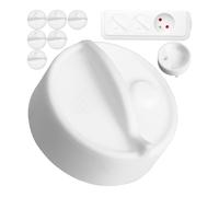 Socket Outlet Cover, 8 Pieces, White, Silicone, Socket Outlet Protection Against Splash Water, dust, Cover Socket Outlet Type E France, Cap for Openings of Cable Reel, Multiple Socket Outlet