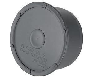 Socket Plug 75mm Waste Pipe Soil Pipe Vent Pipe Cap Blank Stop End Push-Fit Grey