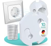 Socket Protectors, Pack of 10, Children's Socket Protection with Twist Mechanism, Child Lock for Socket with Strong Adhesive Power, Easy Assembly and Safe Environment for Babies and Toddlers Homery
