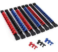 Socket Rail 9Pcs Storage Holder Organizer Tray Set 1/2" 3/8" 1/4" Wall Mount Abs