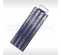 Socket Rail Tray Holds 80 Sockets 1/4" 3/8" 1/2" Drive Clips Tool Storage Clip