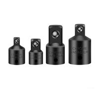 Socket Reducing Sleeves for CR-V Steel Black Oxide Finish Four Locking Ball Adapters 1/4 Inch 3/8 Inch 1/2 Inch Square Drive Secure Fit For Automotive DIY (4pc)