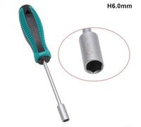 Socket Screwdriver with Optimized Lever Arm Length for Improved Mechanical Advantage in Manual Fastening Operations (6.0mm)