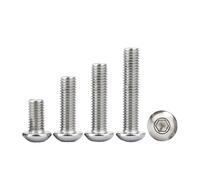 Socket screws,Phillips pan head screws, Pack Of 20 M4 M5 Button Head Hex Socket Allen Screws Length 4-80mm 304 Stainless Steel(22mm,M4-10pcs)