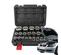 Socket Set 1/2 Drive 21 Piece Metric Repair Maintenance Driver Drill Bits | Metric 8-36mm Universal Low Profile Socket Set for Construction Home Maintenance Repair Industrial