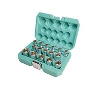 Socket Set 12-Sided 1/2 inch 16pcs 8-24mm by WIESEMANN 1893 I Sockets Made of Q-30 Steel I Multi-Tooth Socket Set I with Practical Tool Box I 81499