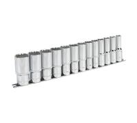 Socket Set 13pc 1/2"Sq Drive 12pt Deep WallDrive® Imperial - Sealey AK2675 New