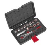 Socket Set 14pc Go-Through Low Profile WallDrive® Metric - Sealey AK6926 New