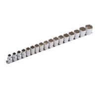 Laser Laser 3502 1/2" Drive Socket Set Bi-Hex 17 piece set