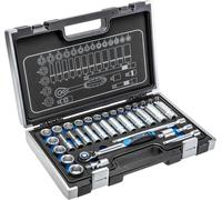 Högert HT1R465 Tool Set, Black/Blue, 3/8 Inch