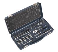 Socket Set 32pc 1/4"Sq Drive Lock-On™ 6pt Metric - Sealey AK27480 New