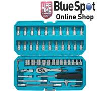 SOCKET SET 46 PIECE 1/4" DRIVE HEXAGON POZI PHILLIPS TORX SLOTTED BLUESPOT 01530