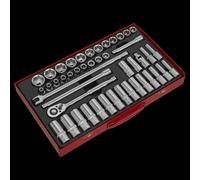 Socket Set 46pc 1/2"Sq Drive 6pt WallDrive® - Metric