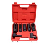 Socket Set | 7-Pieces Chromium Vanadium Steel Ergonomic,Oxygen Sensor Socket Kit,for Home Repair Vehicle Maintenance Industrial Equipment