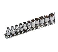 SOCKET SET ON RAIL BA 1/4"D 11PC Tools Sockets - SOCKET SET ON RAIL, BA 1/4"D, 11PC, Kit Contents: BA 0, 1, 2, 3, 4, 5, 6, 7, 8, 9, 10