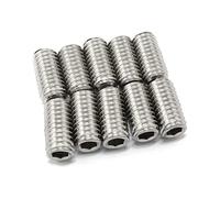 Socket Set Screws Pro Bamboo Kitchen 10pcs 3/8 in-16 X 3/4 in Set Screw 304 Stainless Steel Full Thread Cup Point Grub Screws Flat Point Hexagon Socket Set Screws