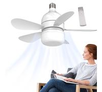 Socket - Small Lightbulb with Remote-Controlled, Fans with Lights and Remote | Creative Bulbs with 3 Modes, Enhances Atmosphere for Home Lighting Modes
