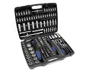 Socket Spanner Set 172 pcs Ratchet Box Box Nut Set 1/2" 1/4" 3/8" Drive Spanners Ratchets