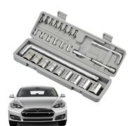 Socket Spanner Set for Mechanics, 27 Pieces, Ergonomic, Complete Socket Spanner for Mechanical Car Tools, for DIY, Garage, Motorcycle Repair, Daily Maintenance and Care